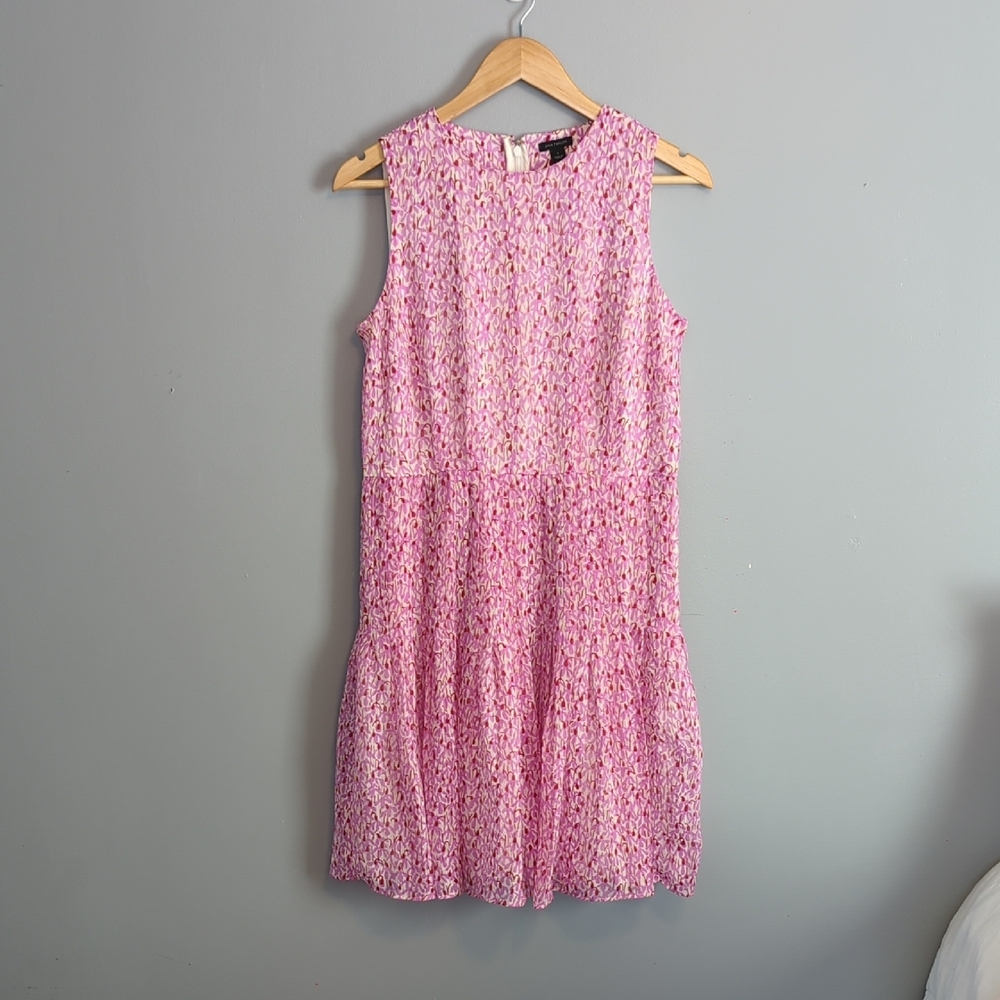 Ann Taylor Pink Pleated Dress Size 4